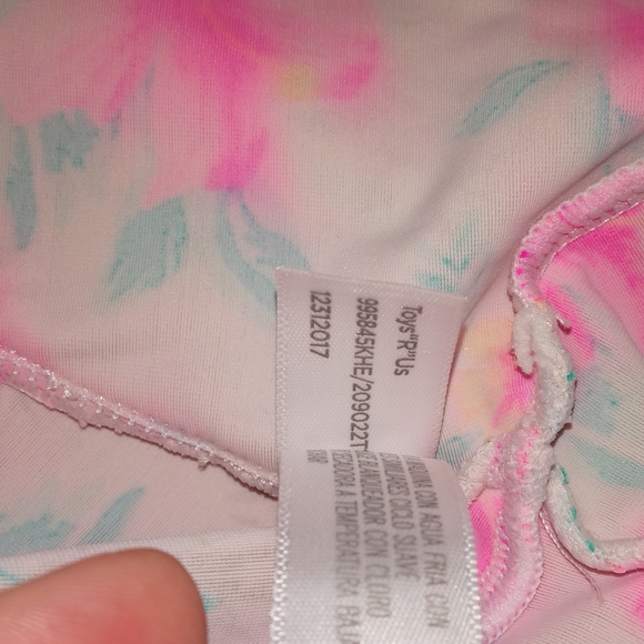 Koalakids Floral Pink Kids Swim Top - Picture 3 of 7
